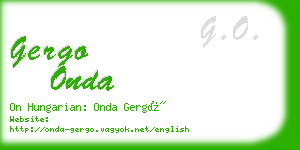gergo onda business card
